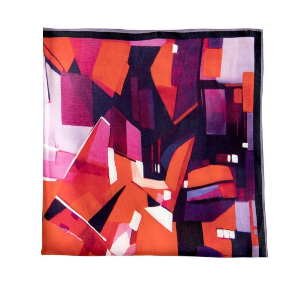 DEEP SCARLET – SILK SATIN POCKET SQUARE