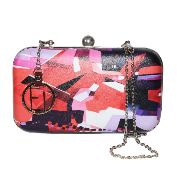 RED PEARL ART DESIGN CLUTCH