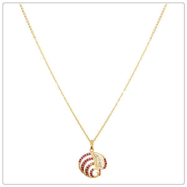 VIZVA RUBY NECKLACE IN 21K GOLD