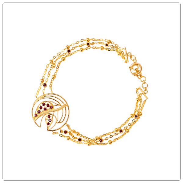 VIZVA POETIC RUBY BRACELET IN 21K GOLD