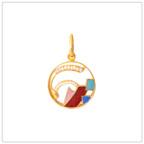 VIZVA POETIC PEARL PENDANT IN 21K GOLD