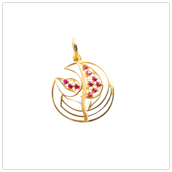 VIZVA RUBY PENDANT IN 21K GOLD