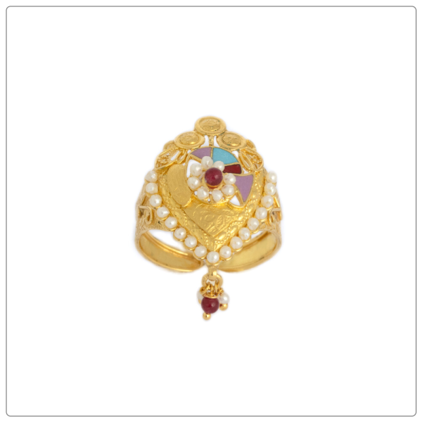 NOOR COLLECTION PEARL RING IN 21K GOLD