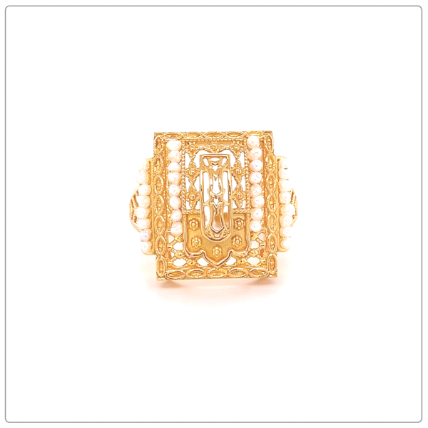 NOOR COLLECTION PEARL RING IN 21KGOLD