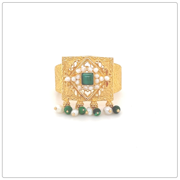 NOOR COLLECTION PEARL RING IN 21KGOLD