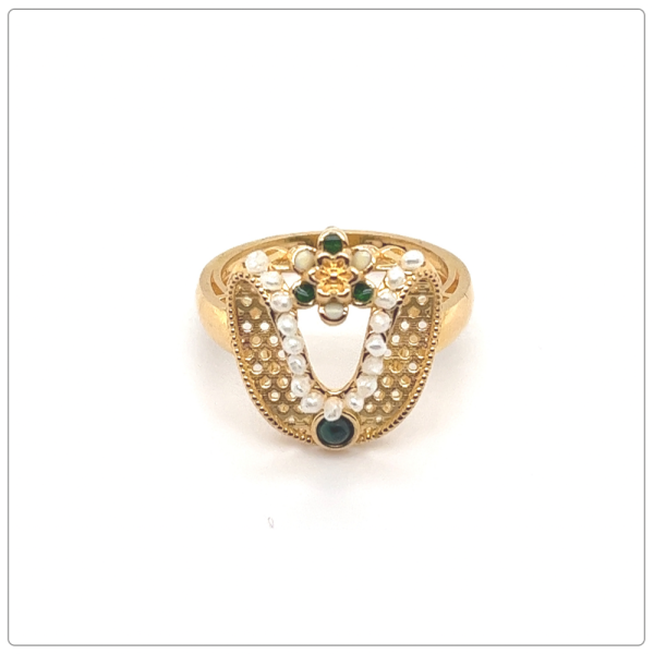 NOOR COLLECTION PEARL RING IN 21KGOLD