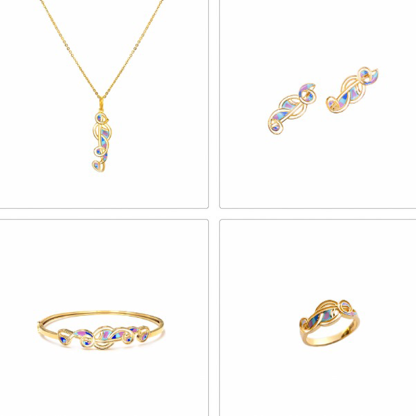 COLLECTION NECKLACE SET IN 21K GOLD